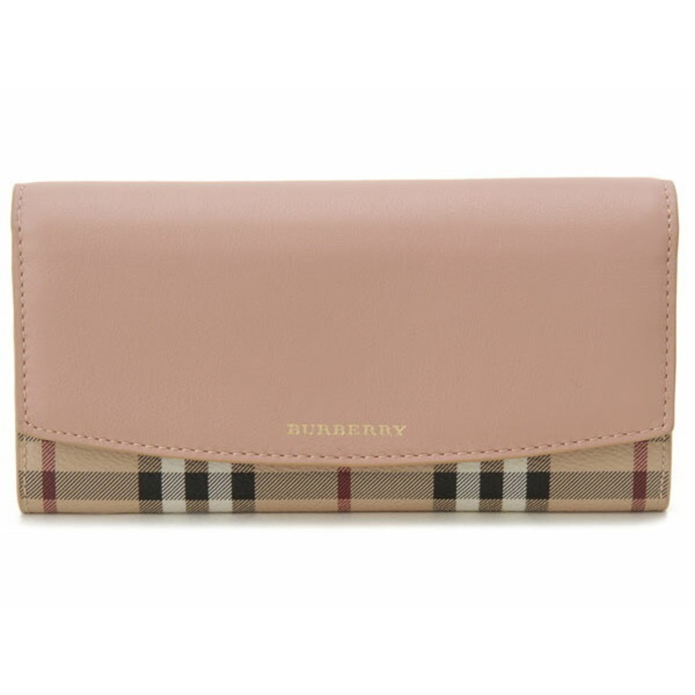 Burberry bifold long wallet Haymarket Elmore pink
